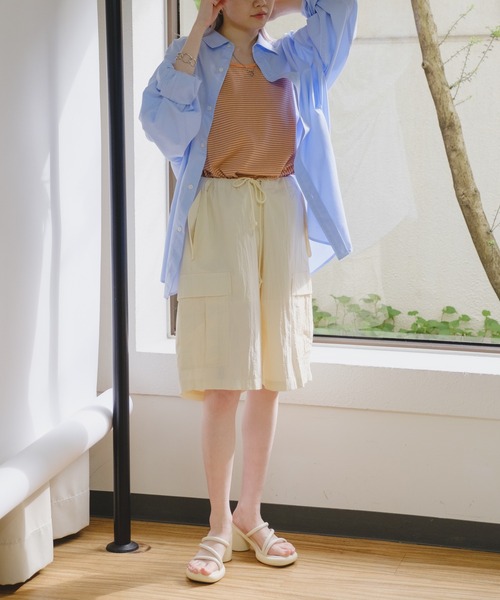 WHIMSIC(ウィムジック)の「【UNISEX】M-51フィールドカーゴナイロンショートパンツ(カーゴパンツ・メンズ・オフホワイト/ネイビー/ブラック・FREE)」の4枚目の写真