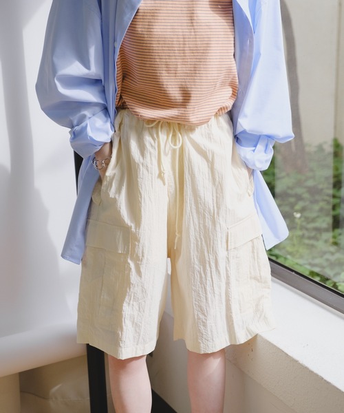 WHIMSIC(ウィムジック)の「【UNISEX】M-51フィールドカーゴナイロンショートパンツ(カーゴパンツ・メンズ・オフホワイト/ネイビー/ブラック・FREE)」の8枚目の写真