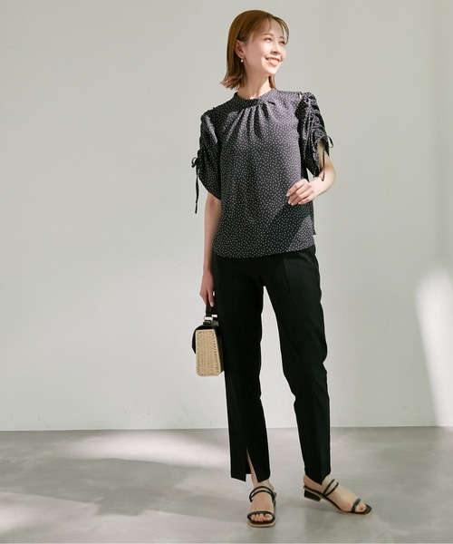 ROPE' PICNIC（ロペピクニック）の「洗える/袖2WAYドットブラウス（シャツ/ブラウス・レディース・ブラック系その他/ホワイト系その他・38）」の5枚目の写真