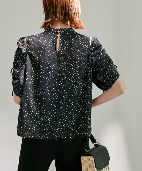 ROPE' PICNIC（ロペピクニック）の「洗える/袖2WAYドットブラウス（シャツ/ブラウス・レディース・ブラック系その他/ホワイト系その他・38）」の12枚目の写真