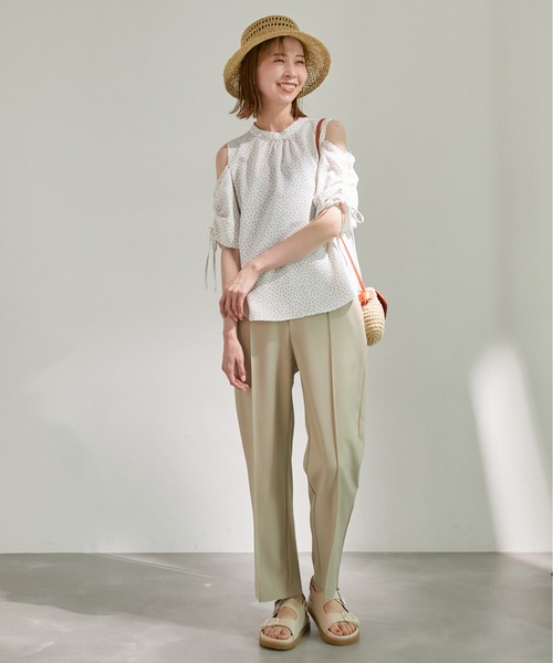 ROPE' PICNIC（ロペピクニック）の「洗える/袖2WAYドットブラウス（シャツ/ブラウス・レディース・ブラック系その他/ホワイト系その他・38）」の3枚目の写真