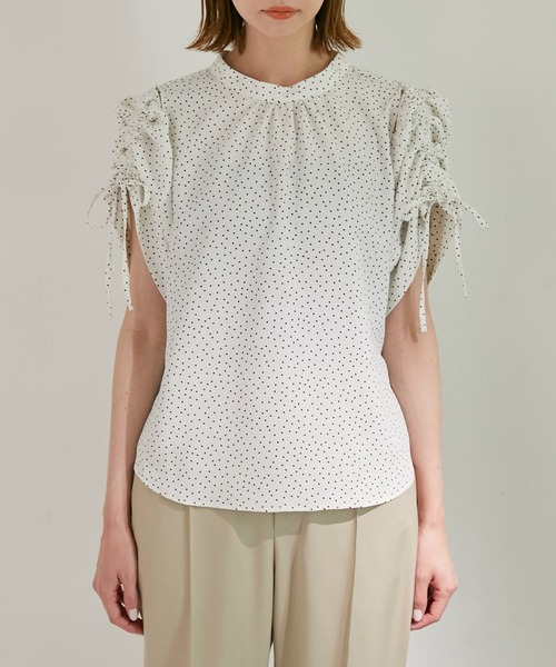 ROPE' PICNIC（ロペピクニック）の「洗える/袖2WAYドットブラウス（シャツ/ブラウス・レディース・ブラック系その他/ホワイト系その他・38）」の18枚目の写真