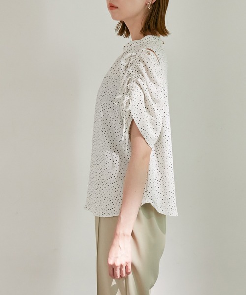 ROPE' PICNIC（ロペピクニック）の「洗える/袖2WAYドットブラウス（シャツ/ブラウス・レディース・ブラック系その他/ホワイト系その他・38）」の21枚目の写真