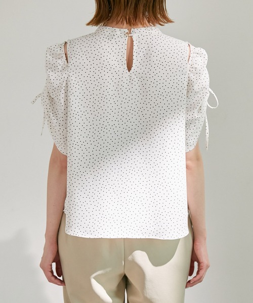 ROPE' PICNIC（ロペピクニック）の「洗える/袖2WAYドットブラウス（シャツ/ブラウス・レディース・ブラック系その他/ホワイト系その他・38）」の6枚目の写真