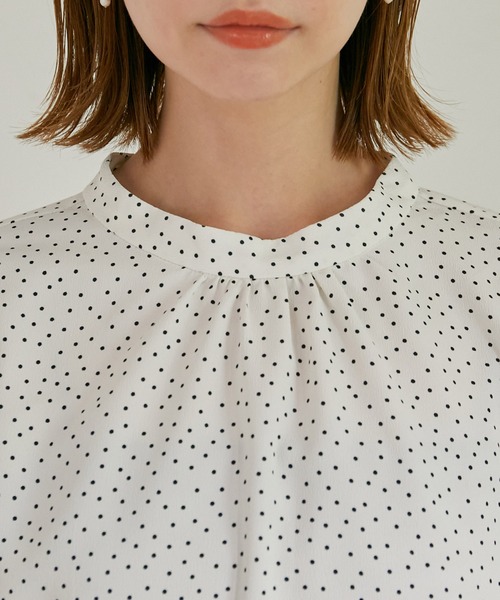 ROPE' PICNIC（ロペピクニック）の「洗える/袖2WAYドットブラウス（シャツ/ブラウス・レディース・ブラック系その他/ホワイト系その他・38）」の16枚目の写真