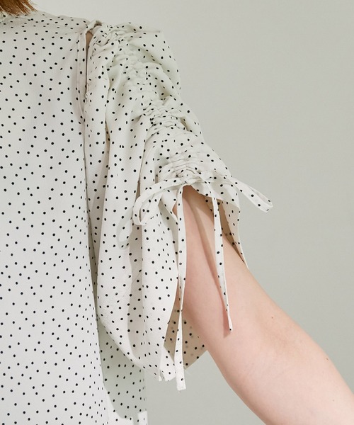 ROPE' PICNIC（ロペピクニック）の「洗える/袖2WAYドットブラウス（シャツ/ブラウス・レディース・ブラック系その他/ホワイト系その他・38）」の13枚目の写真