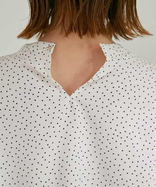 ROPE' PICNIC（ロペピクニック）の「洗える/袖2WAYドットブラウス（シャツ/ブラウス・レディース・ブラック系その他/ホワイト系その他・38）」の9枚目の写真