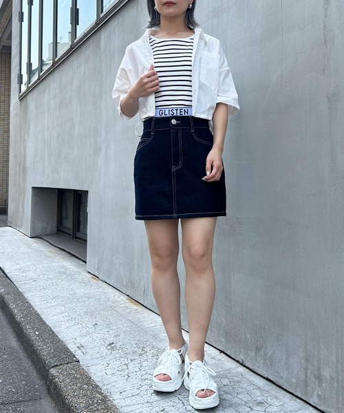 INGNI(イング)の「裾ゴム/ロゴタンク(タンクトップ・レディース・ホワイト系その他4/ブラック/オフホワイト・M)」の14枚目の写真