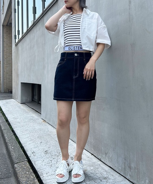 INGNI(イング)の「裾ゴム/ロゴタンク(タンクトップ・レディース・ホワイト系その他4/ブラック/オフホワイト・M)」の15枚目の写真