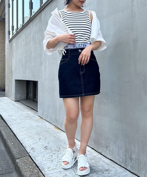 INGNI(イング)の「裾ゴム/ロゴタンク(タンクトップ・レディース・ホワイト系その他4/ブラック/オフホワイト・M)」の16枚目の写真