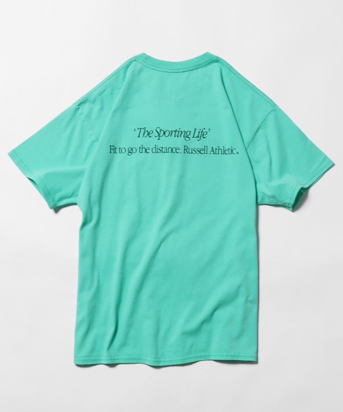Russell Athletic（ラッセルアスレティック）の「Russell Athletic/ラッセルアスレティック Bookstore Jersey S/S 80s Slogan 'The Sporting Life' T Tシャツ（Tシャツ/カットソー・メンズ・ブラック/ホワイト/ミント・M/L/XL）」の3枚目の写真