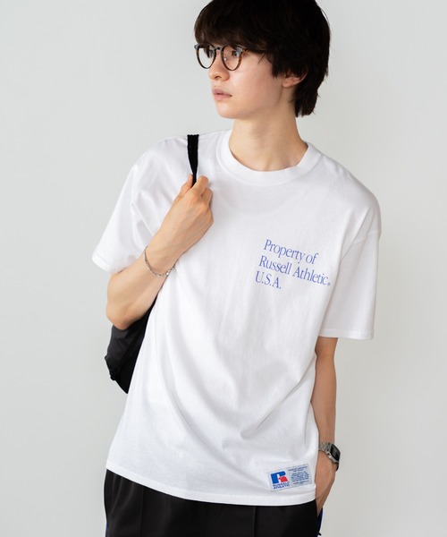 Russell Athletic（ラッセルアスレティック）の「Russell Athletic/ラッセルアスレティック Bookstore Jersey S/S 80s Slogan 'The Sporting Life' T Tシャツ（Tシャツ/カットソー・メンズ・ブラック/ホワイト/ミント・M/L/XL）」の21枚目の写真