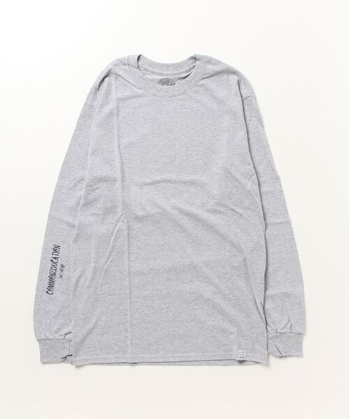 COMMON EDUCATION（コモンエデュケーション）の「LESS IS A POSSIBILITY L/S TEE（Tシャツ/カットソー・メンズ・オレンジ/ホワイト/ヘザーグレー・MEDIUM/SMALL/LARGE）」の2枚目の写真