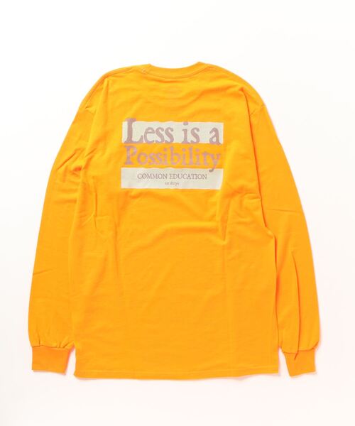 COMMON EDUCATION（コモンエデュケーション）の「LESS IS A POSSIBILITY L/S TEE（Tシャツ/カットソー・メンズ・オレンジ/ホワイト/ヘザーグレー・MEDIUM/SMALL/LARGE）」の6枚目の写真
