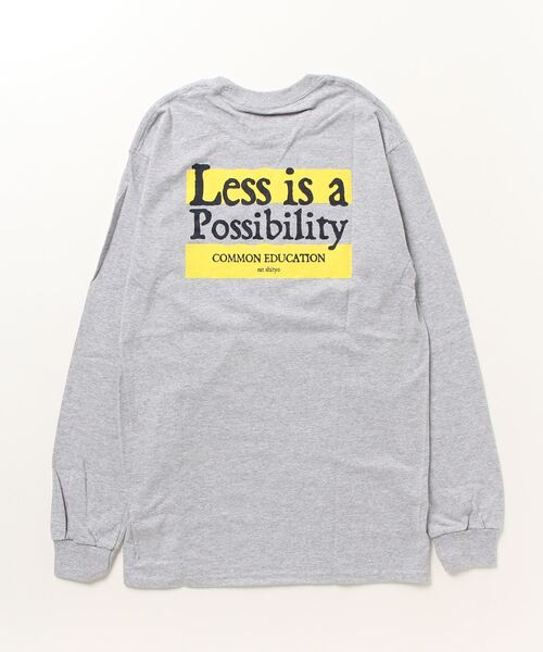 COMMON EDUCATION（コモンエデュケーション）の「LESS IS A POSSIBILITY L/S TEE（Tシャツ/カットソー・メンズ・オレンジ/ホワイト/ヘザーグレー・MEDIUM/SMALL/LARGE）」の5枚目の写真