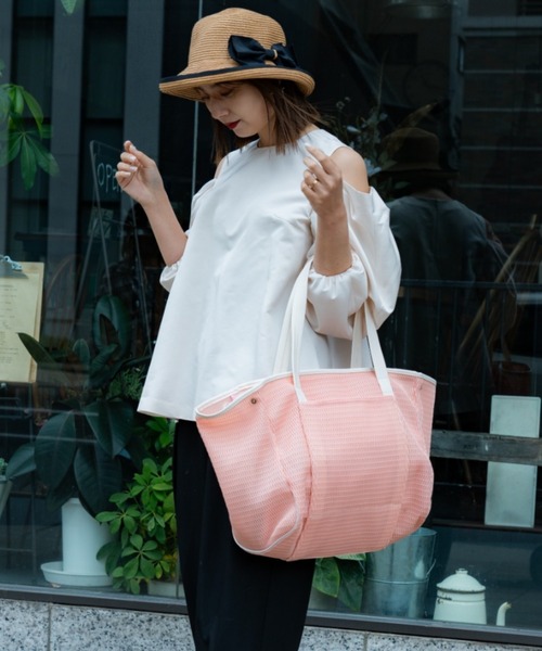 Rename（リネーム）の「【丸洗い可能】Rename メッシュ マザーズ ビッグ トートバッグ（トートバッグ・レディース・グリーン系/ブルーグレー/ライトグレー/ブラック/ピンク系・FREE）」の5枚目の写真