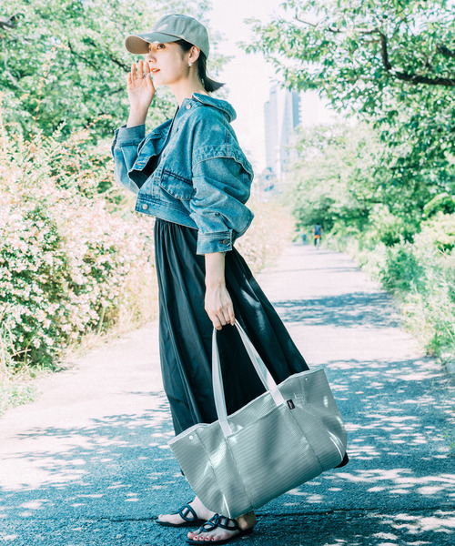 Rename（リネーム）の「【丸洗い可能】Rename メッシュ マザーズ ビッグ トートバッグ（トートバッグ・レディース・グリーン系/ブルーグレー/ライトグレー/ブラック/ピンク系・FREE）」の9枚目の写真