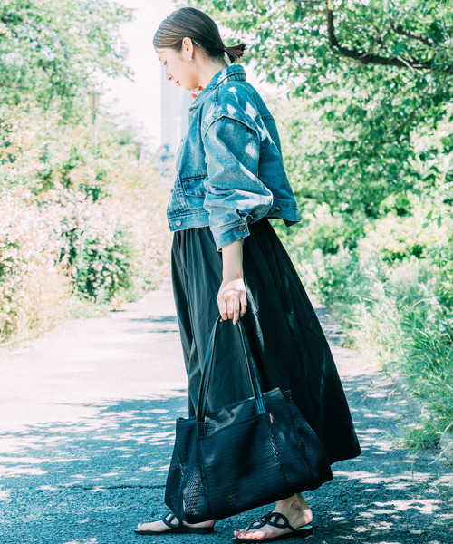 Rename（リネーム）の「【丸洗い可能】Rename メッシュ マザーズ ビッグ トートバッグ（トートバッグ・レディース・グリーン系/ブルーグレー/ライトグレー/ブラック/ピンク系・FREE）」の6枚目の写真