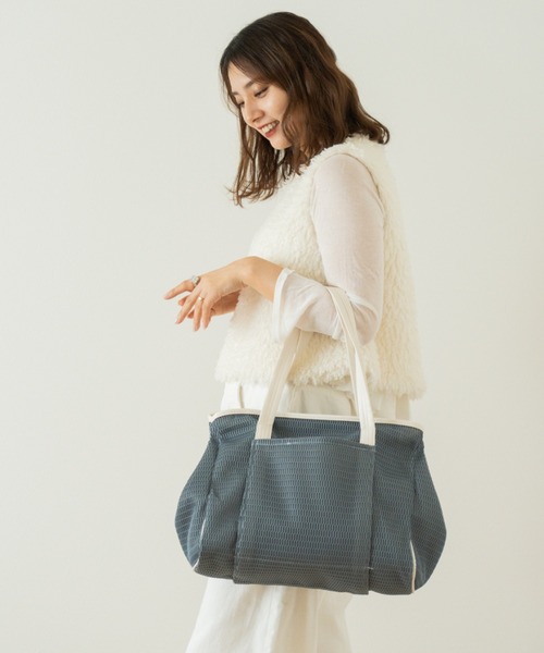 Rename（リネーム）の「【丸洗い可能】Rename メッシュ マザーズ ビッグ トートバッグ（トートバッグ・レディース・グリーン系/ブルーグレー/ライトグレー/ブラック/ピンク系・FREE）」の11枚目の写真