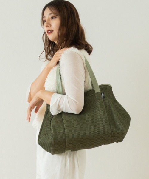 Rename（リネーム）の「【丸洗い可能】Rename メッシュ マザーズ ビッグ トートバッグ（トートバッグ・レディース・グリーン系/ブルーグレー/ライトグレー/ブラック/ピンク系・FREE）」の20枚目の写真