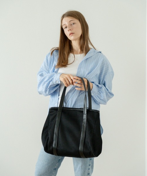 Rename（リネーム）の「【丸洗い可能】Rename メッシュ マザーズ ビッグ トートバッグ（トートバッグ・レディース・グリーン系/ブルーグレー/ライトグレー/ブラック/ピンク系・FREE）」の15枚目の写真