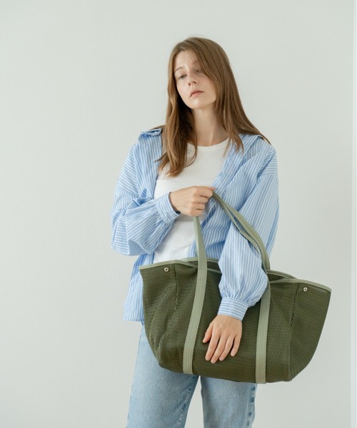 Rename（リネーム）の「【丸洗い可能】Rename メッシュ マザーズ ビッグ トートバッグ（トートバッグ・レディース・グリーン系/ブルーグレー/ライトグレー/ブラック/ピンク系・FREE）」の17枚目の写真