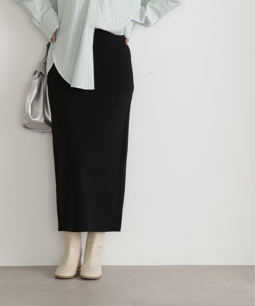 N.（N. Natural Beauty Basic）（エヌエヌナチュラルビューティーベーシック）の「◆ウォッシャブルポケットニットタイトスカート（スカート・レディース・ベージュ/グレー/ブラック・MEDIUM）」の10枚目の写真