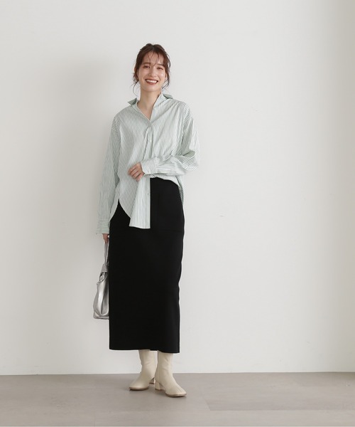 N.（N. Natural Beauty Basic）（エヌエヌナチュラルビューティーベーシック）の「◆ウォッシャブルポケットニットタイトスカート（スカート・レディース・ベージュ/グレー/ブラック・MEDIUM）」の13枚目の写真