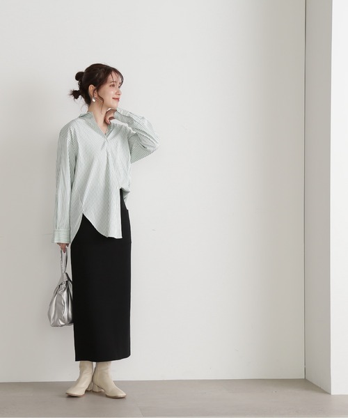 N.（N. Natural Beauty Basic）（エヌエヌナチュラルビューティーベーシック）の「◆ウォッシャブルポケットニットタイトスカート（スカート・レディース・ベージュ/グレー/ブラック・MEDIUM）」の16枚目の写真