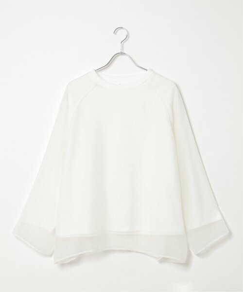 notch.(ノッチ)の「オーガンジー長袖Tブラウス(シャツ/ブラウス・レディース・ブラック/ベージュ/オフホワイト/ブラウン・M)」の14枚目の写真