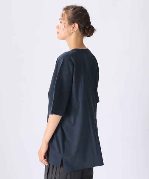 売れ筋商品|||イーブン アンド オド Tシャツ レディース トップス Top - white/dark blue L】【ウォッシャブル】イニシャルアニマルプリントTシャツ