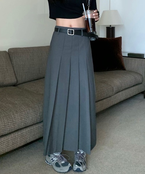 ROOPTOKYO(ループトウキョウ)の「▲Pleats long skirt/プリーツ ロングスカート(スカート・レディース・クリアブラック/グレー・M/S)」の11枚目の写真