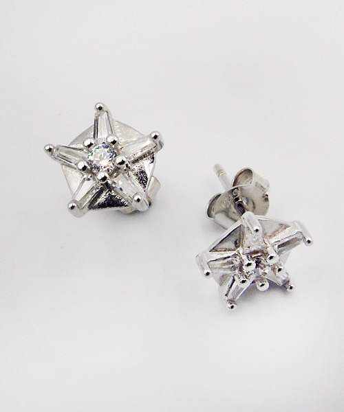 TONE SELECT GOODS(トーンセレクトグッズ)の「【925 SILVER ACC】StoneスターピアスSV925(OG)(ピアス(両耳用)・レディース・シルバー・FREE)」の2枚目の写真