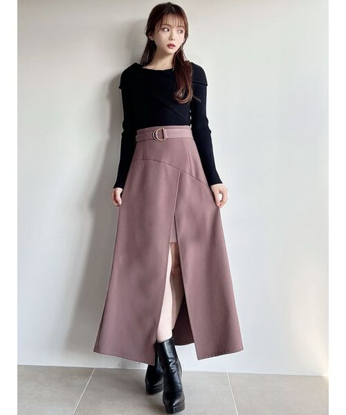 RESEXXY（リゼクシー）の「ランダムリブクロスニットトップス（ニット/セーター・レディース・ベージュ/ホワイト/ブラック/ブルー・FREE）」の7枚目の写真