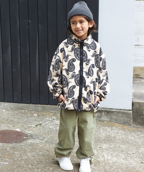 【 】白ロゴ☆ Men's RENFREW フリース HUMANNATURE PAIRMANON STREET】マイクロフリース 総柄 オリジナルプリント
