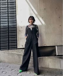 Ameri（アメリ）の「FRILL DETAIL OVERALL（サロペット/オーバーオール 