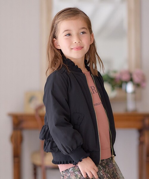 ANY（エニィ）の「ガーリー MA-1（その他アウター・キッズ・ブラック系/ベージュ系・MEDIUM/LARGE）」の2枚目の写真