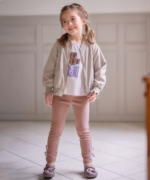 ANY（エニィ）の「ガーリー MA-1（その他アウター・キッズ・ブラック系/ベージュ系・MEDIUM/LARGE）」の4枚目の写真