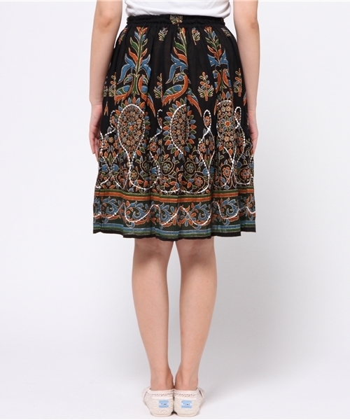 チャイハネ（チャイハネ）の「【チャイハネ】スパンコール刺繍パハージャミニスカート（スカート・レディース・ブルー/イエロー/ピンク/ホワイト/ブラック・FREE）」の8枚目の写真