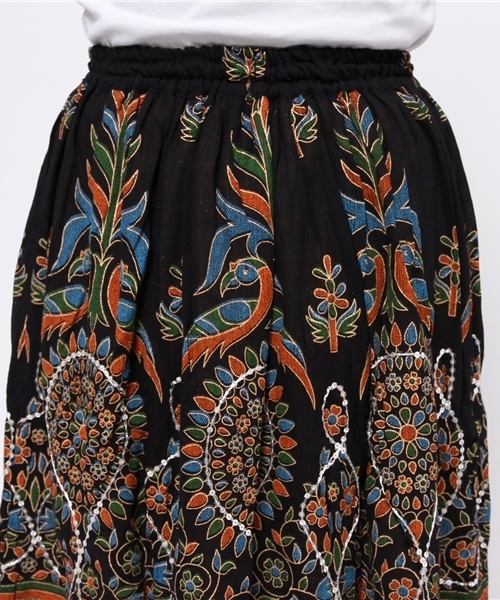 チャイハネ（チャイハネ）の「【チャイハネ】スパンコール刺繍パハージャミニスカート（スカート・レディース・ブルー/イエロー/ピンク/ホワイト/ブラック・FREE）」の14枚目の写真