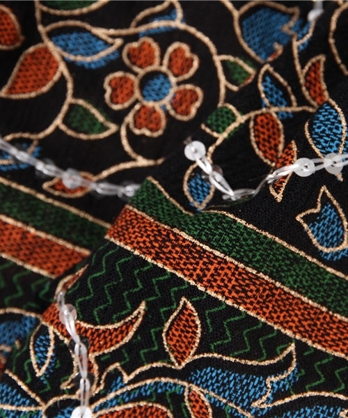 チャイハネ（チャイハネ）の「【チャイハネ】スパンコール刺繍パハージャミニスカート（スカート・レディース・ブルー/イエロー/ピンク/ホワイト/ブラック・FREE）」の18枚目の写真