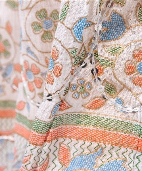 チャイハネ（チャイハネ）の「【チャイハネ】スパンコール刺繍パハージャミニスカート（スカート・レディース・ブルー/イエロー/ピンク/ホワイト/ブラック・FREE）」の11枚目の写真