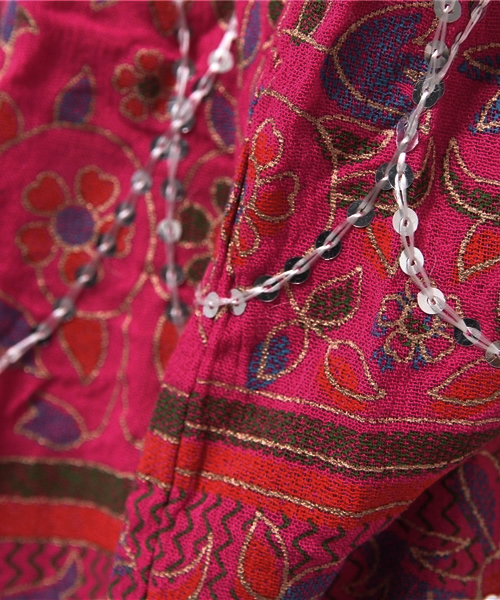 チャイハネ（チャイハネ）の「【チャイハネ】スパンコール刺繍パハージャミニスカート（スカート・レディース・ブルー/イエロー/ピンク/ホワイト/ブラック・FREE）」の10枚目の写真