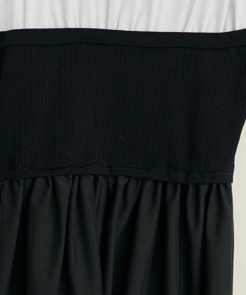 natural couture（ナチュラルクチュール）の「ニットカットコンビワンピース（ワンピース・レディース・ブラック/カーキ/モカ/ストライプ・FREE）」の15枚目の写真
