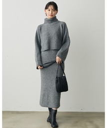 attiree（アティレー）の「【SET ITEM】ショート丈ニット　タイトスカート（ワンピース）」