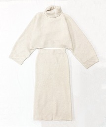 attiree（アティレー）の「【SET ITEM】ショート丈ニット　タイトスカート（ワンピース）」