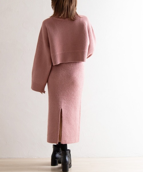 attiree(アティレー)の「【SET ITEM】ショート丈ニット タイトスカート(ワンピース・レディース・ベージュ/グレー/ピンク/アイボリー・SMALL/MEDIUM/LARGE)」の13枚目の写真