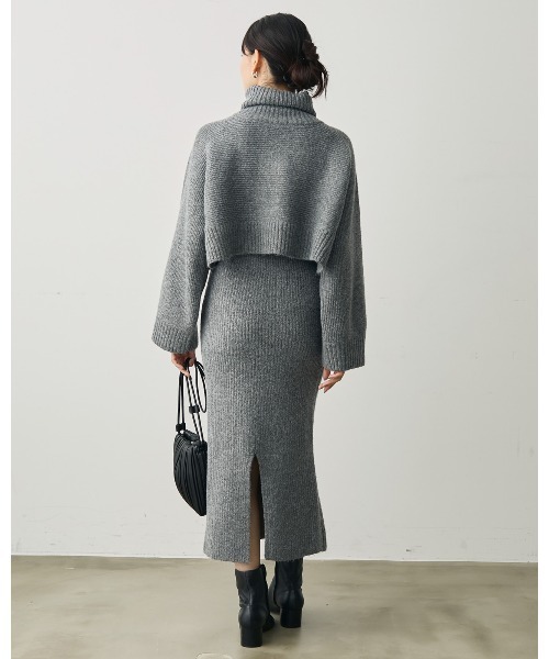 【美品♡定価3.1万】グレースコンチネンタル　タイトスカートニットワンピース　F セール】【SET ITEM】ショート丈ニット タイトスカート（ワンピース