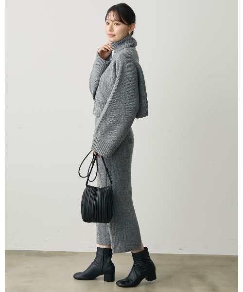 attiree(アティレー)の「【SET ITEM】ショート丈ニット タイトスカート(ワンピース・レディース・ベージュ/グレー/ピンク/アイボリー・SMALL/MEDIUM/LARGE)」の21枚目の写真