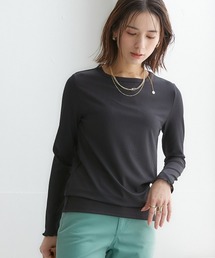 細リブクルーネックカットソートップス